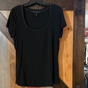 White House Black Market Elegant Black Tee